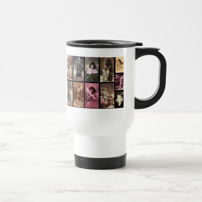 Holiday Angels White Mug Customizable (Right)