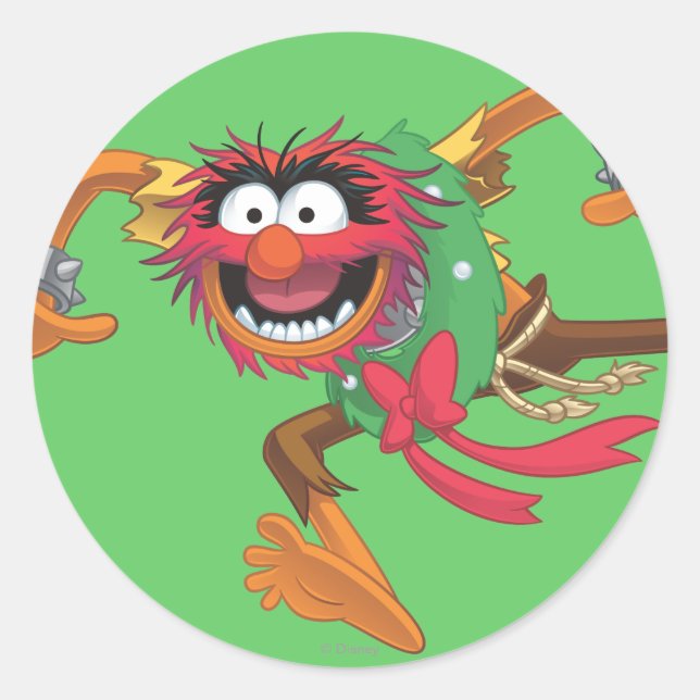 Holiday Animal 3 Classic Round Sticker (Front)