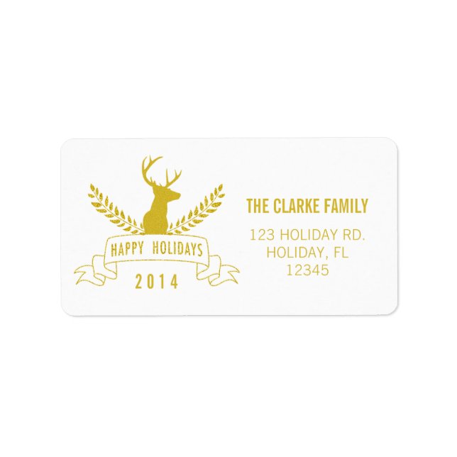 Holiday Antlers | Holiday Address Label (Front)