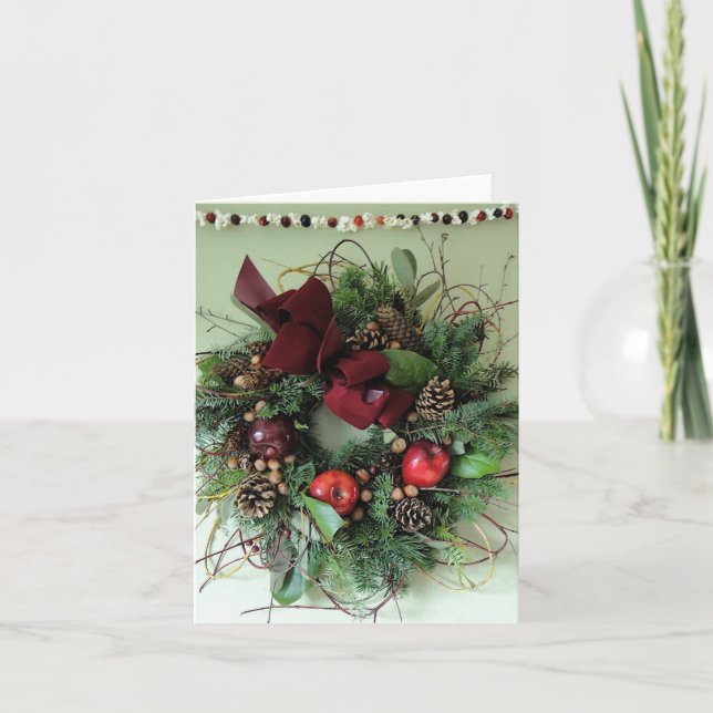 Holiday Apple Wreath  Card (Front)