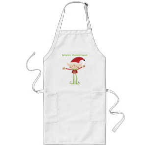 Holiday Apron - Christmas Santa's Elf