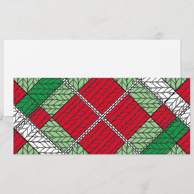 HOLIDAY ARGYLE KNIT 4x9.25 Flat Card Horizontal (Front/Back)