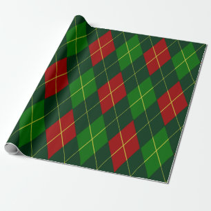 Holiday Argyle Wrapping Paper