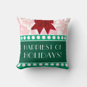 HOLIDAY ART DECO THROW PILLOW