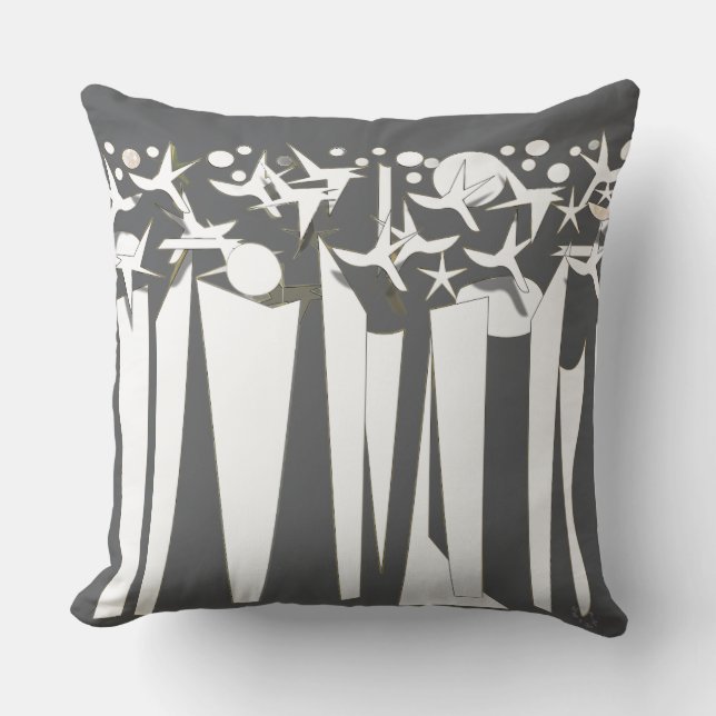 HOLIDAY ART DECO THROW PILLOW (Front)