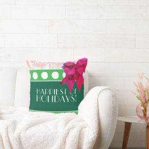 HOLIDAY ART DECO THROW PILLOW