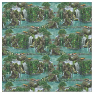 Holiday at the Magical Fantasy Lake Fabric