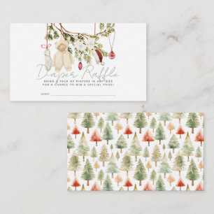 Holiday Baby Clothes Laundry Diaper Raffle Ticket Enclosure Card