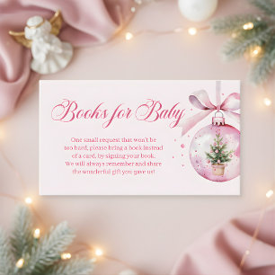 Holiday Baby Shower Books for Baby Christmas Enclosure Card