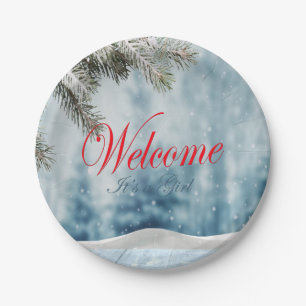 Holiday Baby Shower Paper Plate