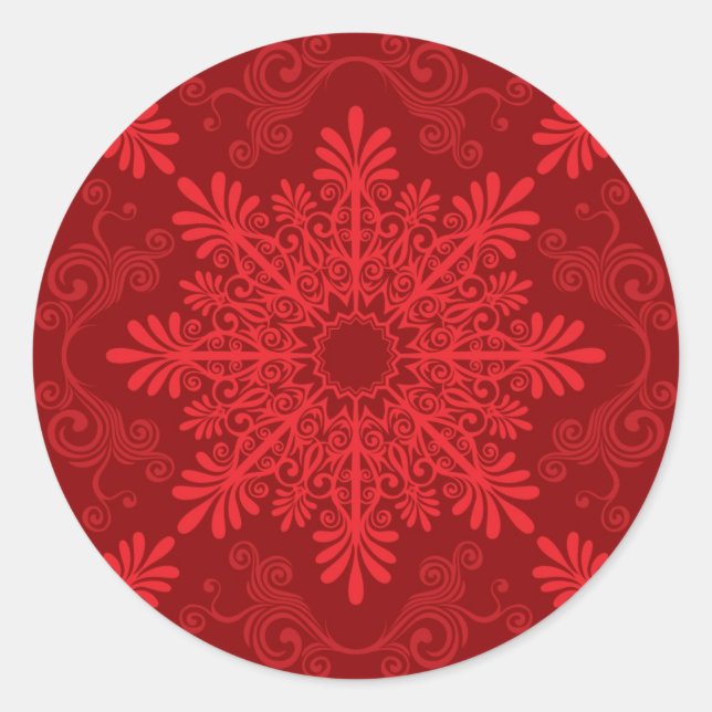Holiday Background Classic Round Sticker (Front)