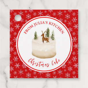 Holiday Baking Christmas Cake Favour Tags