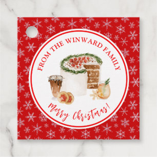 Holiday Baking Christmas Cake Favour Tags