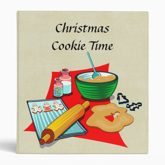 Holiday Baking Christmas Cookies Ingredients Baker Binder (Front)