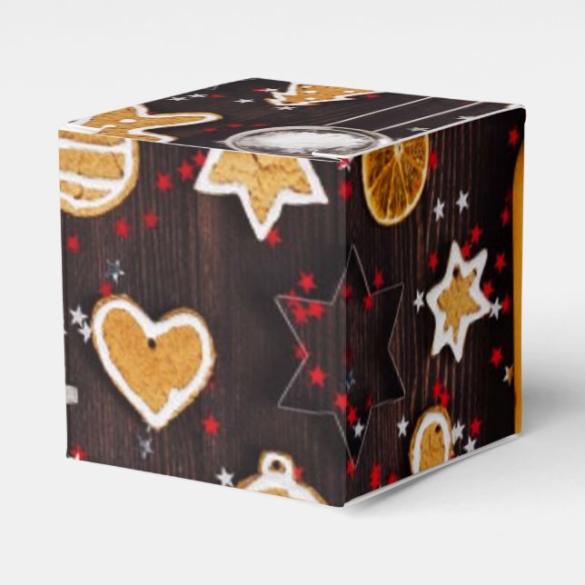 Holiday Baking Cube Favor Box (Front Side)