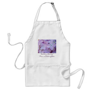 Holiday Baking! Mom and Daughter Puple Hydrangeas Standard Apron