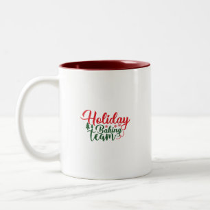 Holiday Baking Team Christmas Two-Tone Coffee Mug