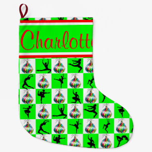 HOLIDAY BALLERINA PERSONALIZED CHRISTMAS STOCKING