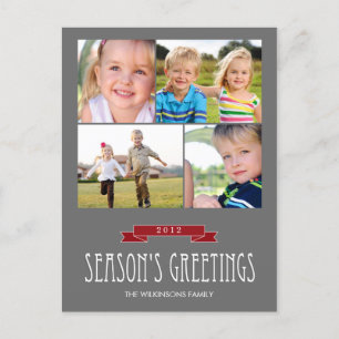 Holiday Banner Holiday Photo Card Postcard