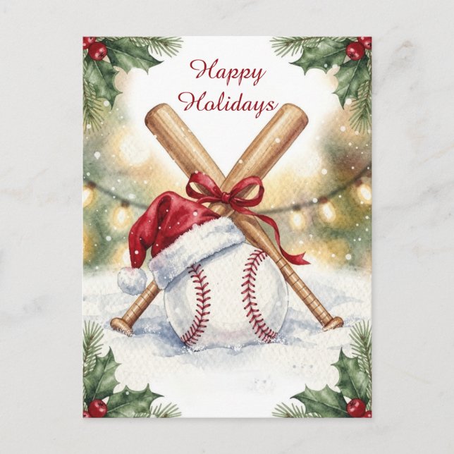 Holiday Baseball Christmas Cards (Front)
