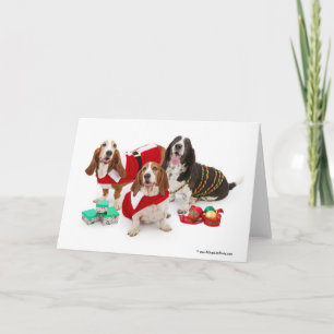 Holiday bassets card