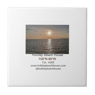 Holiday beach ocean house longitude latitude est. tile