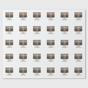 Holiday beach ocean house longitude latitude est. wrapping paper