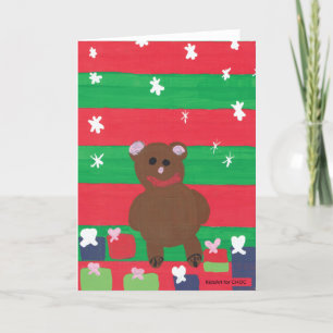 Holiday Bear - Kids Art for CHOC Thank You Card