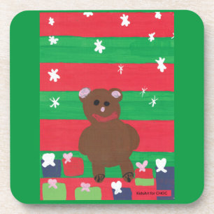 Holiday Bear - KidsArt for CHOC  Note Card Throw P Coaster