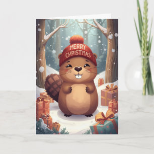 Holiday Beaver Greeting