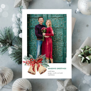 Holiday Bells Photo Holiday Card