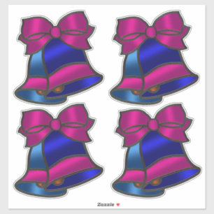 Holiday Bells Stained Glass Style 