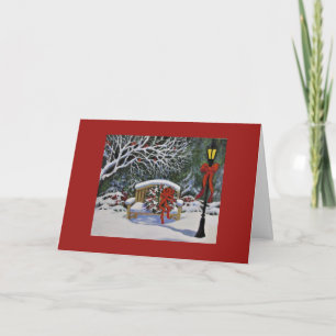 HOLIDAY BENCH, GREETING CARD