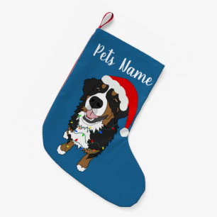 Holiday Bernese Mountain Dog Small Christmas Stocking