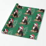 Holiday Bernese Mt Dog Christmas Sled Wrapping Paper<br><div class="desc">Bernese Mountain Dog Santa Christmas Sled Bringing Home The Xmas Tree - Cute holiday wrapping paper for Bernese Mt Dog lovers!</div>