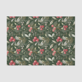 Holiday Berries and Leaves Christmas Tissue Paper