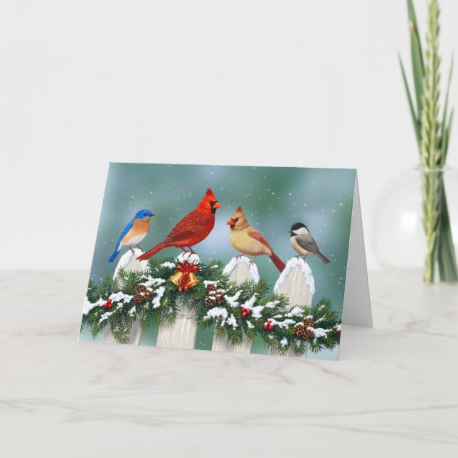 Holiday Birds & Christmas Garland (Front)