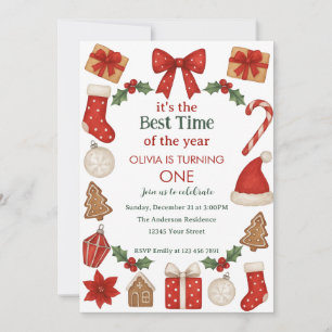 Holiday Birthday Invitation   Winter Celebration