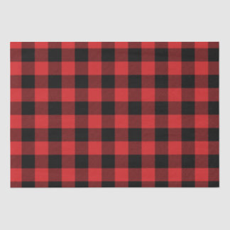 Holiday Black and Red Buffalo Plaid Tissue Paper
