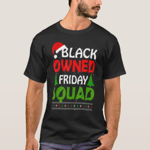 Holiday Black Owned Friday Shopping Santa Hat T-Shirt