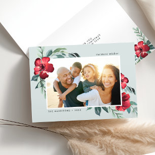 Holiday Blossoms Folded Photo Card