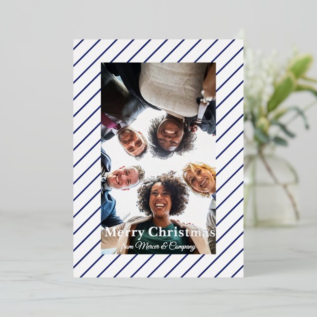 Holiday Blue and White Stripes Real (Standing Front)