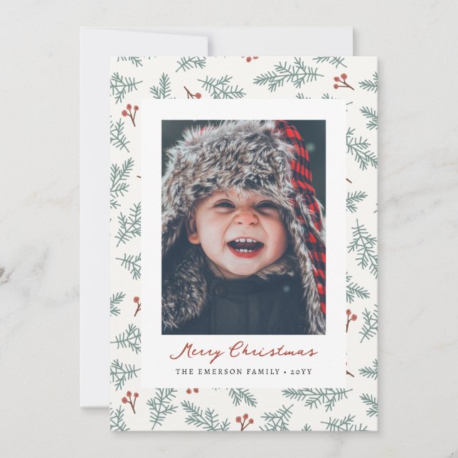 Holiday Botanical Berries Card (Front)