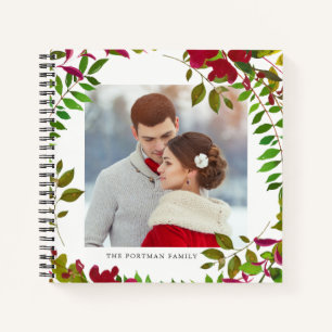 Holiday Botanical Photo and Name Notebook