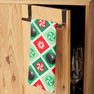 Holiday Bowl Bowling Gifts Kitchen Towel