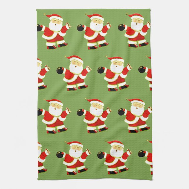 Holiday Bowl Kitchen Towel (Vertical)