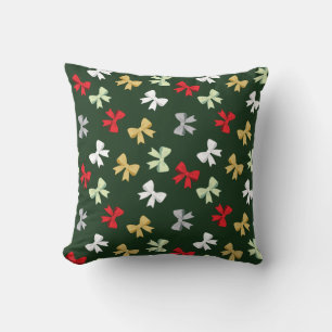 Holiday Bows Throw Pillow