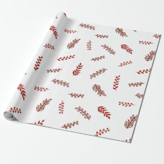 Holiday branches wrapping paper