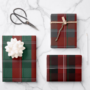 Holiday Buffalo Plaid Pattern Wrapping Paper Sheet