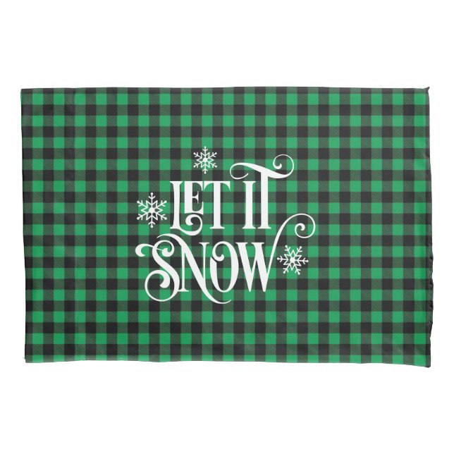 Holiday Buffalo Plaid Pillowcase (Front)